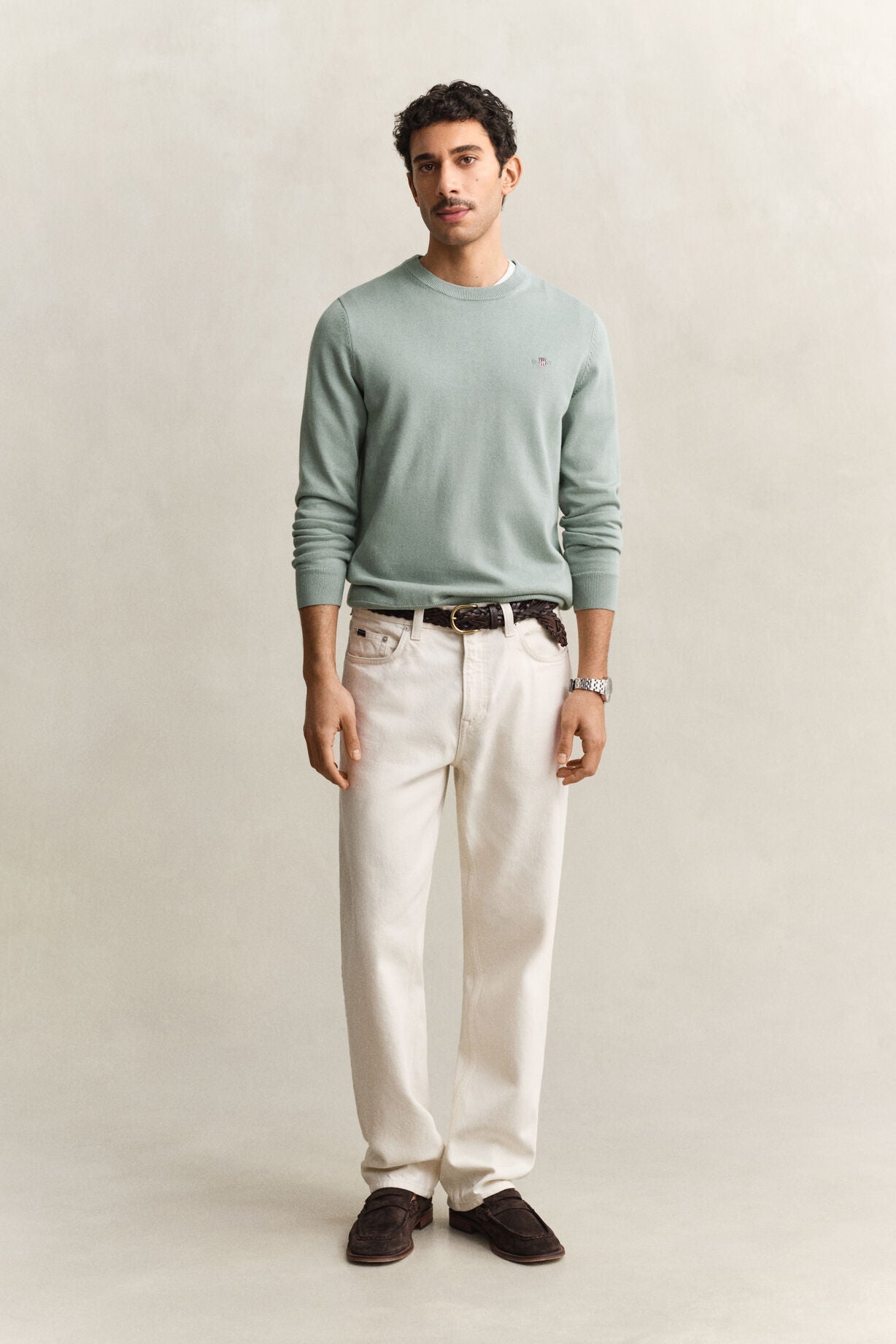 Πουλόβερ Βαμβακερό Με Λαιμόκοψη GANT