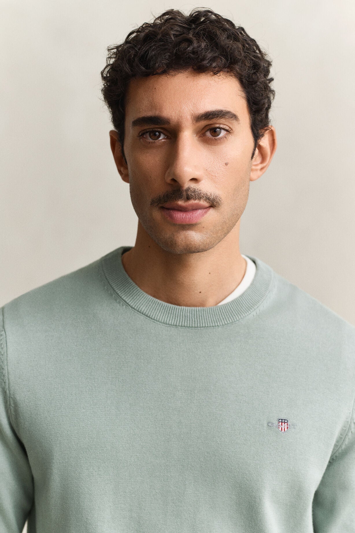 Πουλόβερ Βαμβακερό Με Λαιμόκοψη GANT