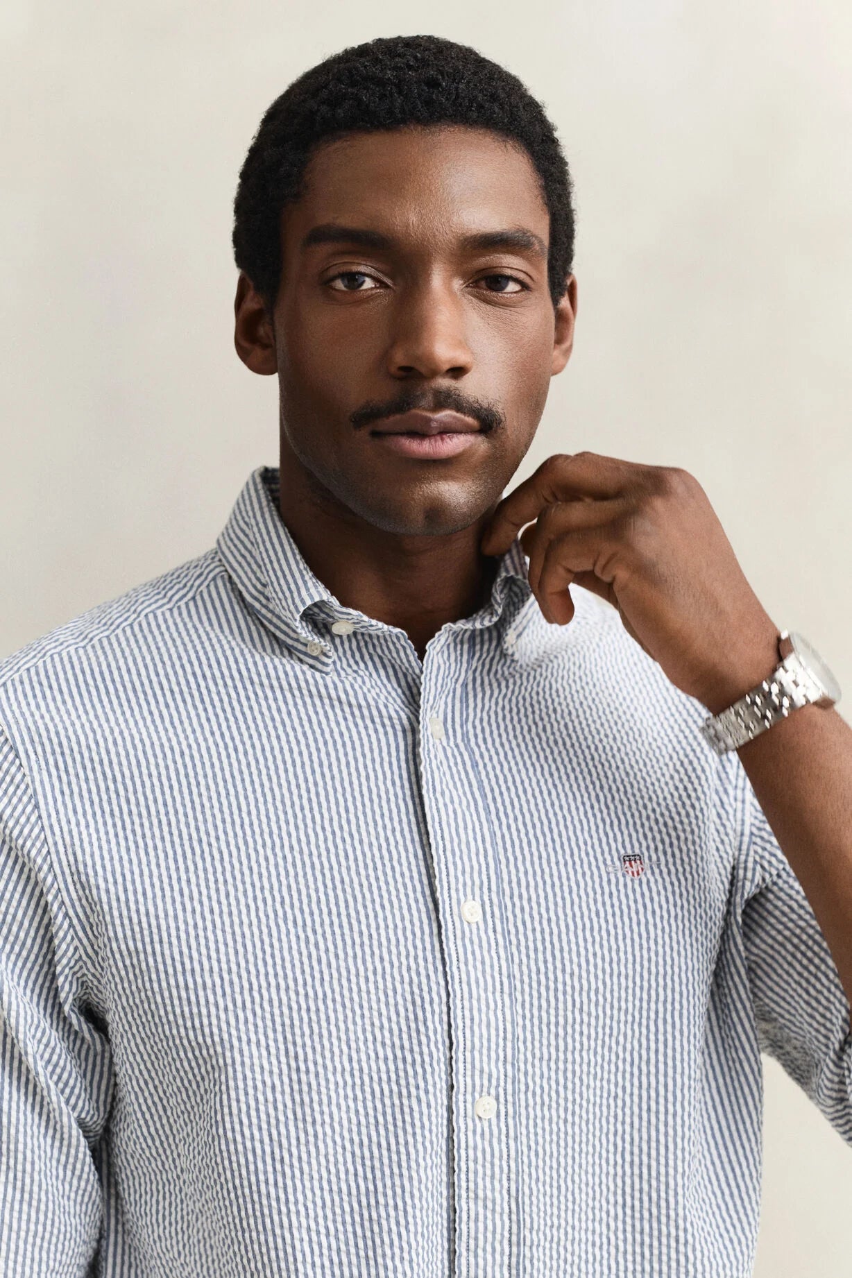 Ριγέ Πουκάμισο Seersucker Σε Κανονική Γραμμή GANT