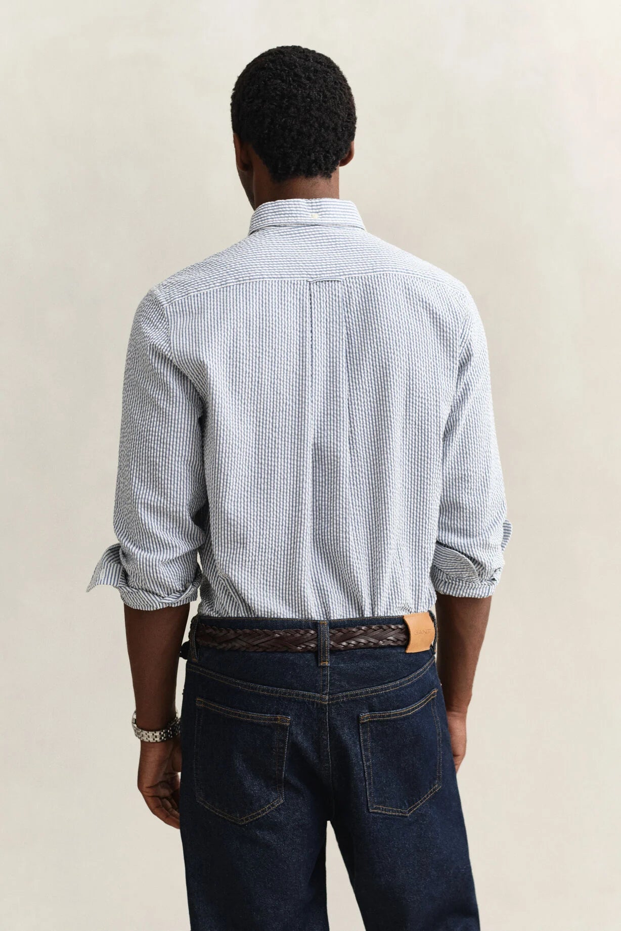 Ριγέ Πουκάμισο Seersucker Σε Κανονική Γραμμή GANT