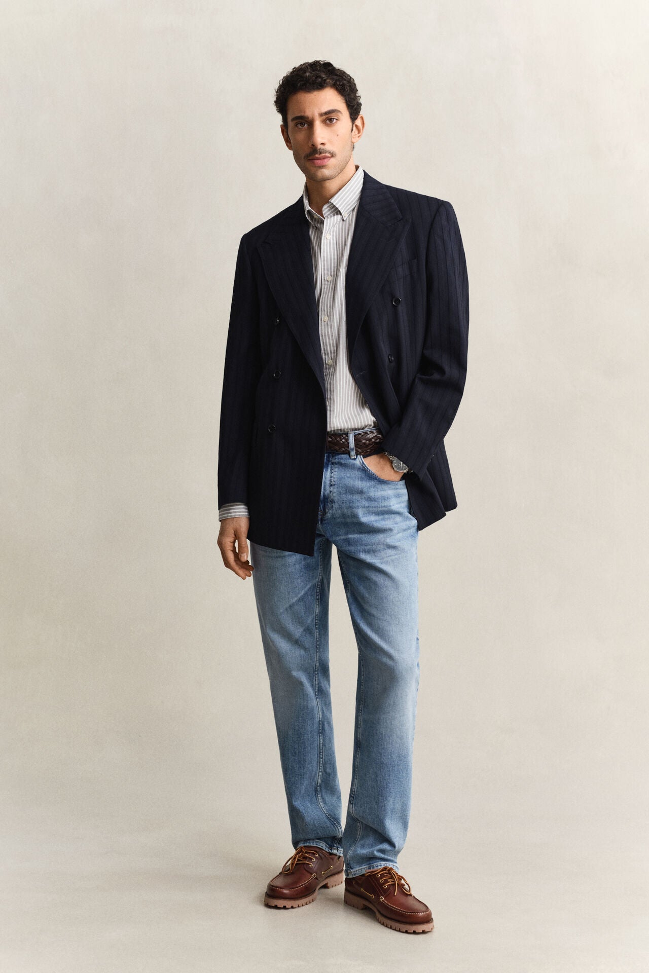 Πουκάμισο Ριγέ Poplin Σε Κανονική Γραμμή GANT