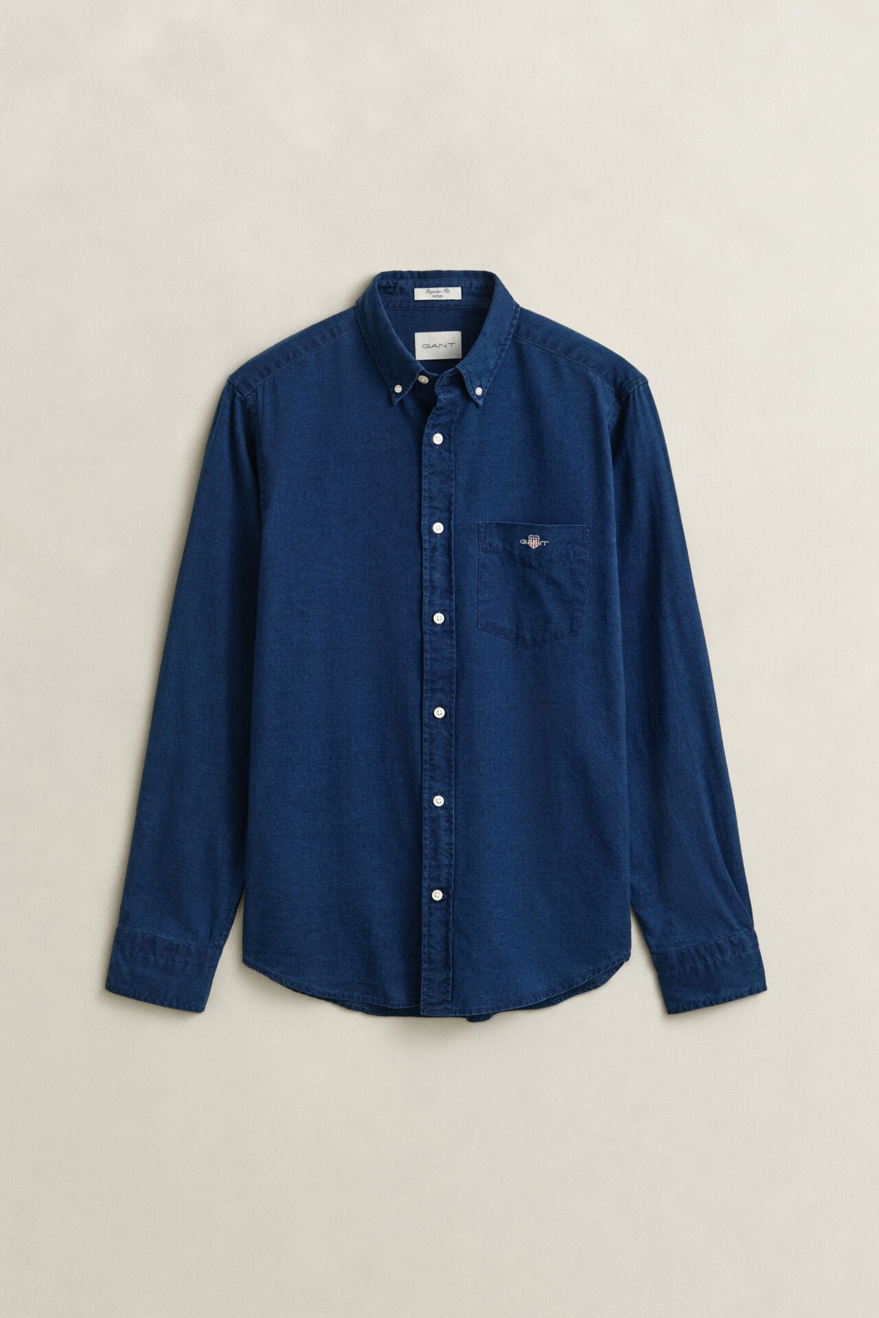 Πουκάμισο Indigo Oxford Σε Κανονική Γραμμή