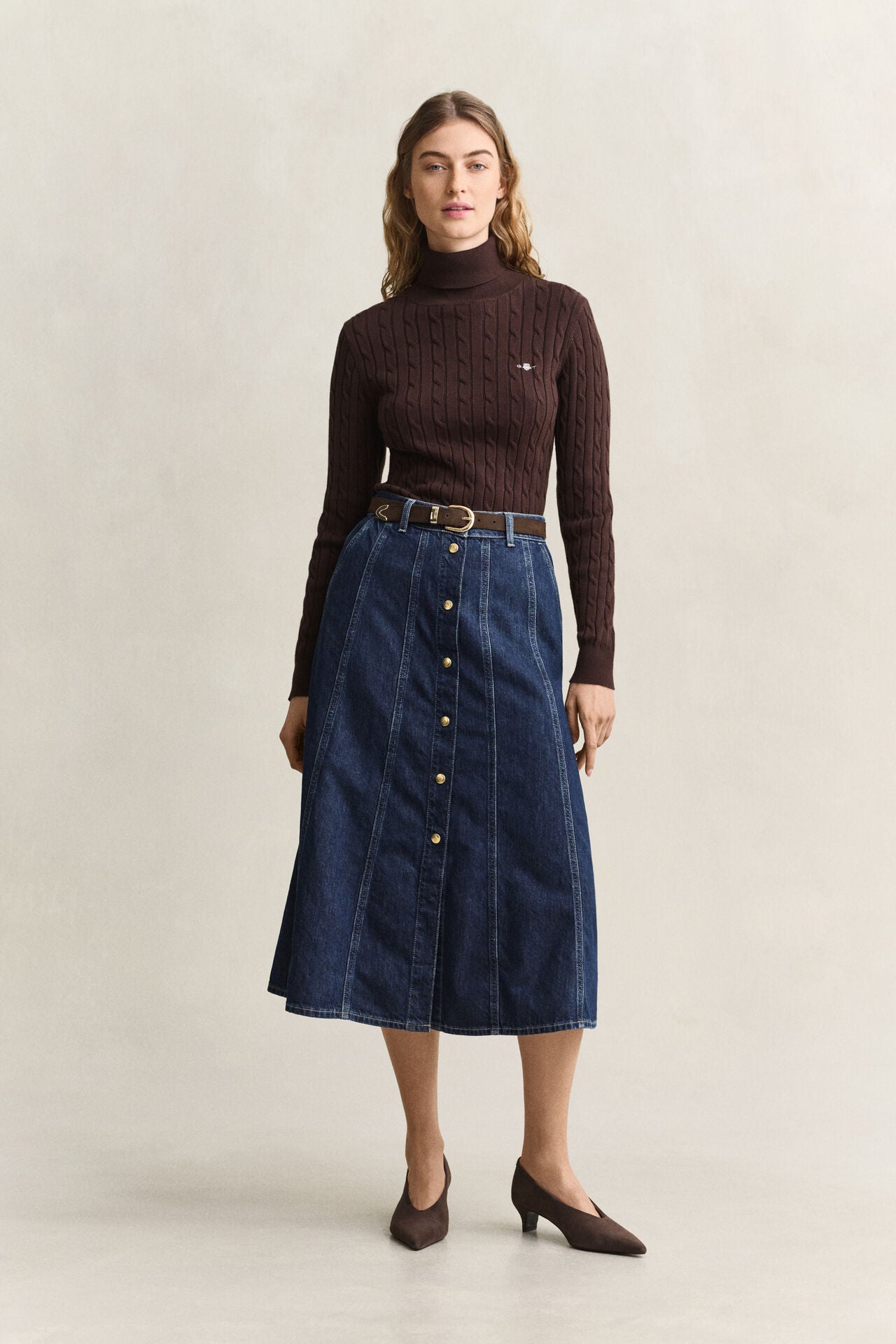 Denim Flared Φούστα